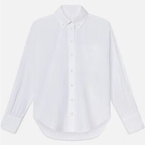 Frame The Monday Cotton-poplin Women Shirt - White (S) 100% cotton